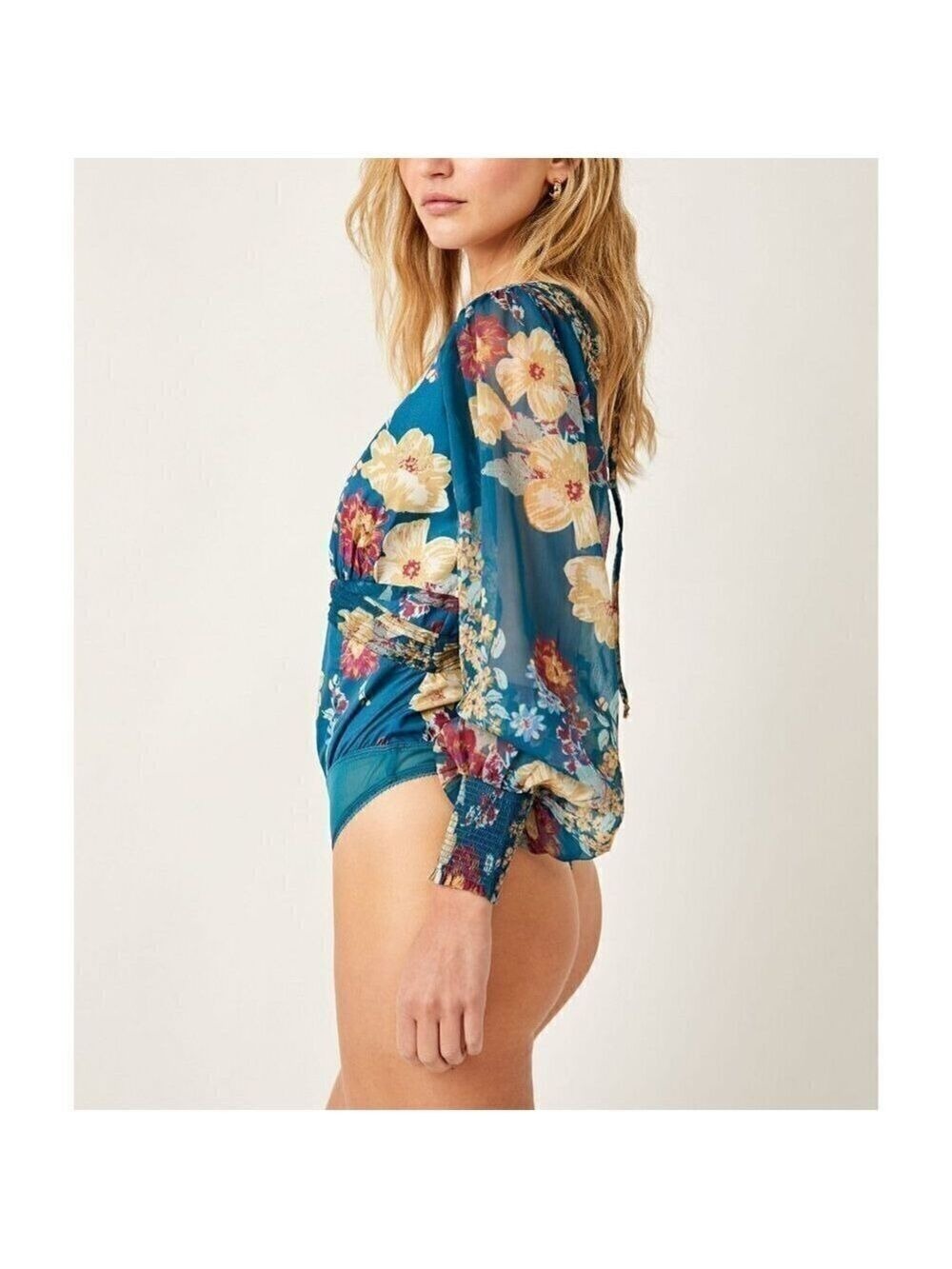 FREE PEOPLE Wanderlust Bodysuit / Jade Combo - Picture 4 of 7